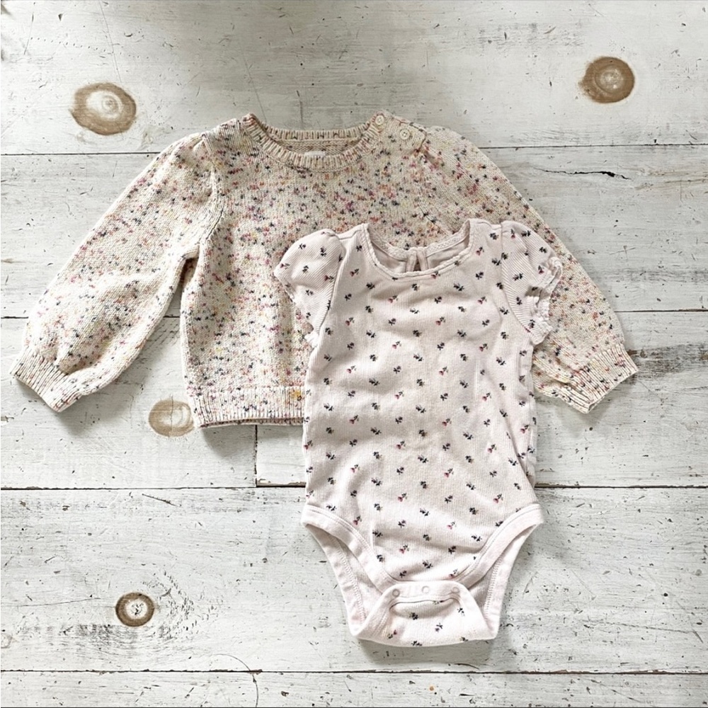 SOLD GAP | Confetti Sweater & Bodysuit set 18-24mo